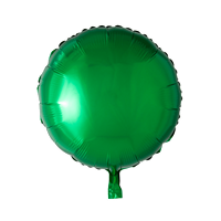 Folieballon  - rund 45 cm - grøn